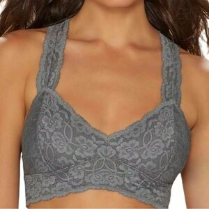 Free People Intimately Gallon Lace Bralette in Gray size Medium